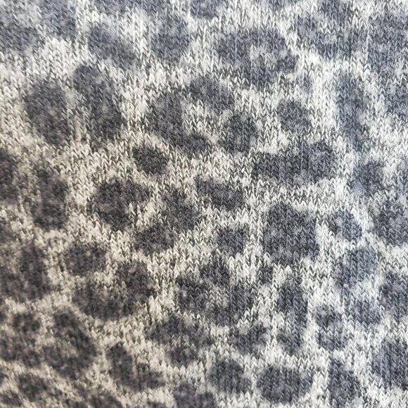 Grayson Threads Womens Gray Black Leopard Cheetah Long Sleeve Tunic Large L /B13 - Picture 4 of 7